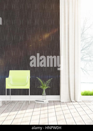 Modernes helles Interieur. 3D-Rendering Stockfoto