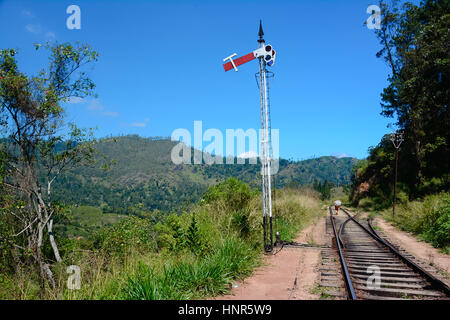 Die Hauptstrecke Eisenbahn In Sri Lanka Stockfoto