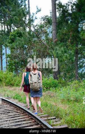 Die Hauptstrecke Eisenbahn In Sri Lanka Stockfoto