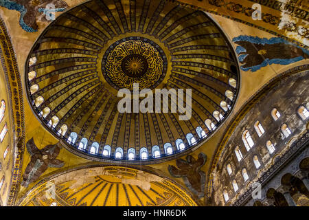 Türkei Istanbul innen Sankt-Sophia-Kirche Stockfoto