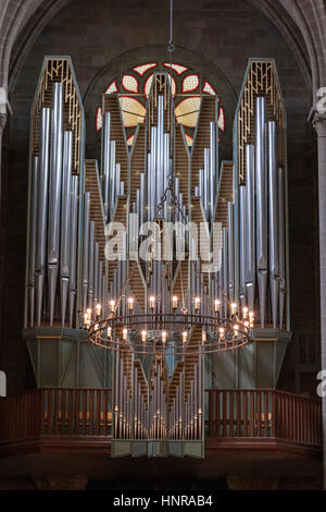 Galerie Orgel, Metzler, 1965, in der Kathedrale von St. Pierre, Genf, Schweiz, Stockfoto