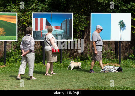 Festival Foto 2015 La Gacilly Fotografie-Ausstellung in la Gacilly im französischen Morbihan (56), Gastland: Italien, Thema: den Planeten ernähren Stockfoto