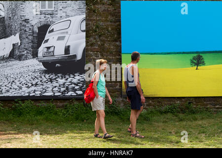 Festival Foto 2015 La Gacilly Fotografie-Ausstellung in la Gacilly im französischen Morbihan (56), Gastland: Italien, Thema: den Planeten ernähren Stockfoto