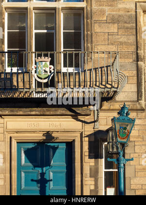 Balkon im Rathaus in St Andrews Fife Schottland Stockfoto