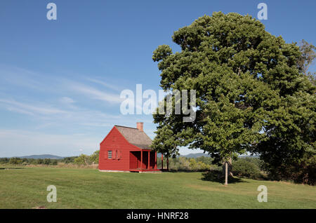 Das Neilson Haus auf Saratoga National Historical Park, Stillwater, New York, Vereinigte Staaten von Amerika. Stockfoto