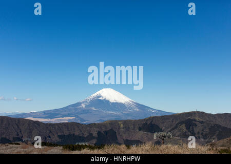 Japan. Mount Fuji gesehen von See Ashi, Motohakone, Hakone Stockfoto