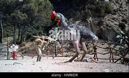 Mysterious Island (UK: Jules Vernes Mysterious Island) ist ein 1961 Science-Fiction Abenteuer-Film über den Bürgerkrieg, die Häftlinge in einem Ballon zu entkommen und dann finden sich gestrandet auf einer einsamen Insel, die von riesigen mutierten Tieren bevölkert.  Dieses Foto ist nur zu redaktionellen Zwecken und unterliegen dem Copyright von der Filmgesellschaft und/oder der Fotograf von dem Film oder der Firma zugeordnet und kann nur durch Veröffentlichungen im Zusammenhang mit der Förderung der oben genannten Film reproduziert werden. Eine obligatorische Gutschrift auf die Filmgesellschaft ist erforderlich. Der Fotograf sollte auch angerechnet werden, wenn bekannt. Stockfoto