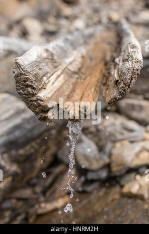 Wandbrunnen in Muktinath Tempel im Annapurna-Region in Nepal. Jwala Mai von Muktinath. Stockfoto