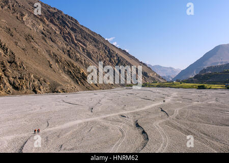 Tal des Flusses Kali Gandaki, oberen Mustang, Nepal. Annapurna Cirkut Trek. Stockfoto