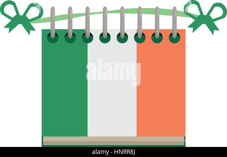 Kalender Datum St Patricks Tag Symbol Vektor Illustration Eps 10 Stock Vektor