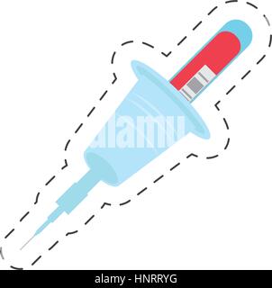 Cartoon-Kanüle Instrument Blut Spende Vektor Illustration Eps 10 Stock Vektor