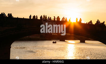 Sonnenuntergang in Florenz, Italien Stockfoto