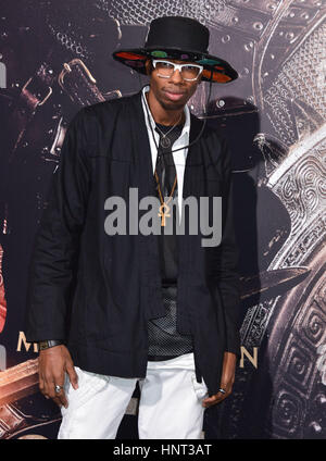 Los Angeles, Kalifornien, USA. 15. Februar 2017. Flitz, die große Mauer Premiere in das Chinese Theatre in Los Angeles angekommen. 15. Februar 2017. Bildnachweis: Longifilis / USA/Alamy Live News Stockfoto