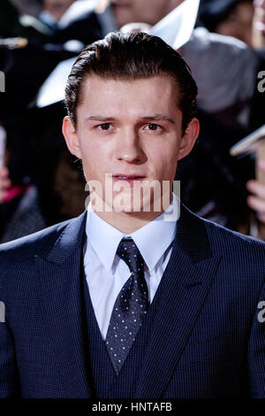 London, UK. 16. Februar 2017. Tom Holland kommt bei der UK-Premiere von Lost City of Z im 16.02.2017 in The British Museum. Personen im Bild: Tom Holland. Picture by Credit: Julie Edwards/Alamy Live-Nachrichten Stockfoto