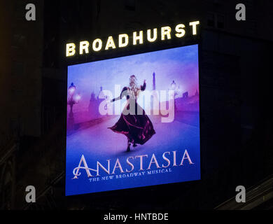 Anastasia das Musical am Broadway Stockfoto