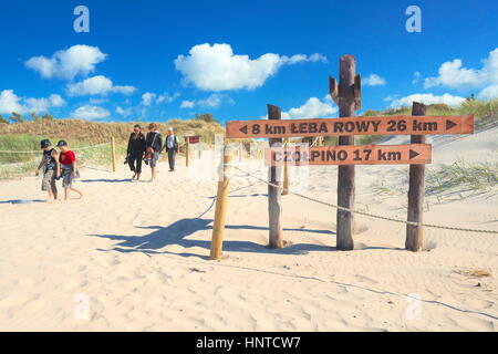 Leba - Slowinski-Nationalpark, allerdings Dünen, Polen Stockfoto