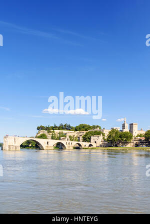 Pont Saint-Bénézet Brücke, Avignon, Frankreich Stockfoto