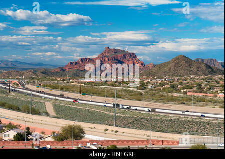 Bild von Red Mountain entnommen Falcon Hill In Mesa Arizona USA Stockfoto