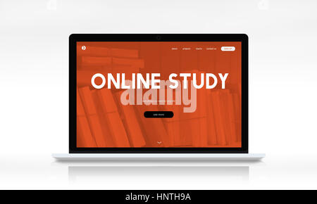 Abstand lernen Online-Webseite Schnittstelle Stockfoto
