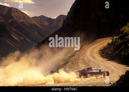 Eagle Talon AWD Coupé auf Landstraßen in Colorado USA 1994 Stockfoto