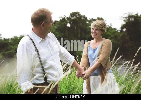 Älteres Ehepaar Senior Romance Liebe Konzept Stockfoto