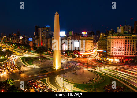 Avenida 9 de Julio in Buenos Aires, Argentinien Stockfoto