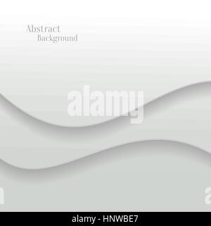 Abstrakt weiß Vector Hintergrund mit Welle Papierlagen Stock Vektor