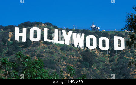 Hollywood-Schild, Los Angeles, Kalifornien, USA Stockfoto