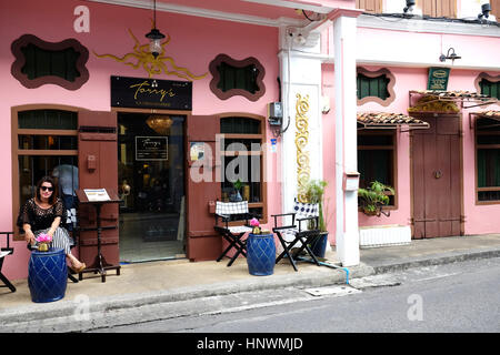 Ice Cream Parlour, Soi Romanée (Old Red Light District) Altstadt, Stadt Phuket, Phuket, Thailand Stockfoto