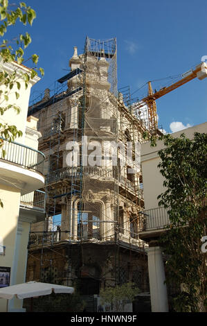 Palacio Ceuto, an der Ecke der Plaza Vieja, Havanna, Kuba Stockfoto