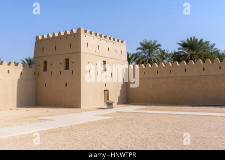 Qasr Al Amwaji, Al-Ain. Alte Festung in den Vereinigten Arabischen Emiraten, das war der Geburtsort des Herrschers Scheich Khalifa bin Zayed bin Khalifa Stockfoto
