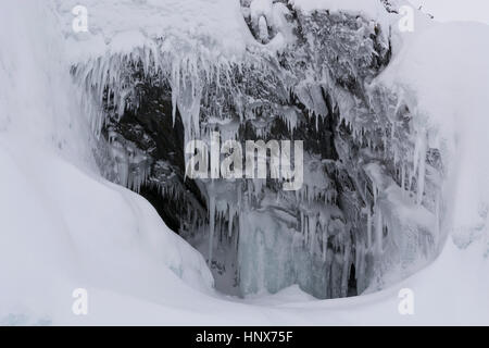 Eis-Formationen, Tornetrask See, Abisko Nationalpark, Schweden Stockfoto