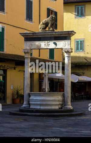 Pistoia ist eine italienische Stadt, Hauptstadt der Provinz der Toskana, in Mittelitalien. Stockfoto