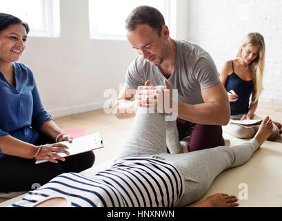 Gesundheit Wellness Massage Trainingskonzept Stockfoto