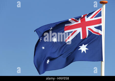 Australische Flagge im wind Stockfoto