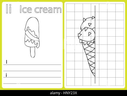 Alphabet A-Z - Rätsel-Arbeitsblatt Übungen für Kinder - Malbuch Stock Vektor