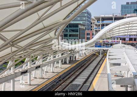 Denver, Colorado, USA-Juni 11, 2016. Renovierte Union Station in Downtown Denver, Colorado. Stockfoto