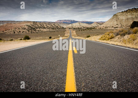 Highway - offener Straße im mittleren Westen Stockfoto