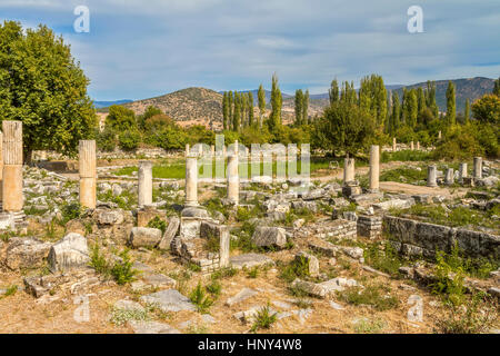 Die antike ruiniert Stadt Aphrodisias, Anatolien Türkei Stockfoto