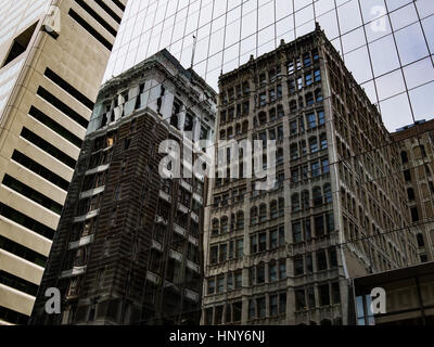 Wolkenkratzer Reflexionen in Philadelphia, Pennsylvania. Stockfoto