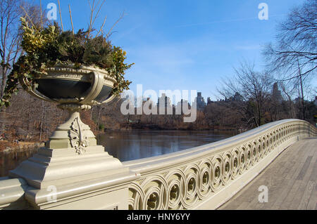 Winterliche Central Park in New York City Stockfoto