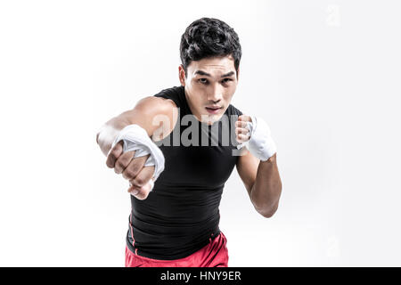 Kickboxen-Spieler Stockfoto