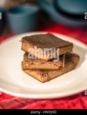 Ketogene ohne Mehl Gluten freie Brownie Stockfoto