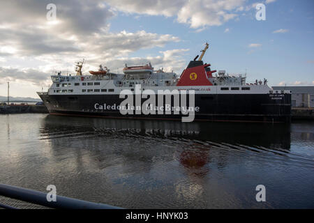 M.V. Isle of Lewis CalMac Ferry James Watt Dock Greenock Stockfoto