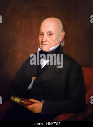 John Quincy Adams (1767-1848). Porträt des 6. US-Präsidenten von William Hudson Jr., Öl auf Leinwand, 1844 Stockfoto