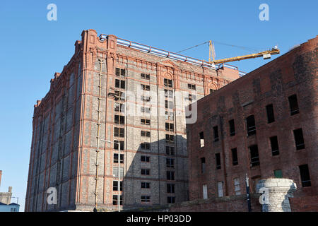 Stanley Dock Tobacco Warehouse Liverpools Erbe Markt Großbritannien die größte Backsteinlagerhaus Welten derzeit Sanierung Stockfoto