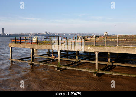 alten Fürsten Steg ehemalige Vieh Steganlage Liverpool docks uk Stockfoto