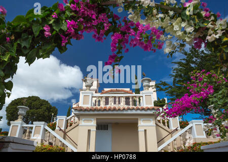 FORMALE TERRASSENGÄRTEN MUSEO CASTILLO SERRALLES (© PEDRO ADOLFO DE CASTRO 1930) EL VIGIA HILL PONCE, PUERTO RICO Stockfoto