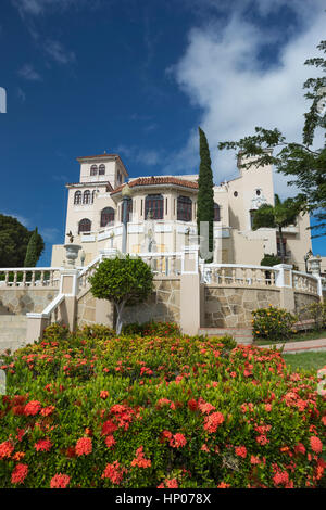 FORMALE TERRASSENGÄRTEN MUSEO CASTILLO SERRALLES (© PEDRO ADOLFO DE CASTRO 1930) EL VIGIA HILL PONCE, PUERTO RICO Stockfoto