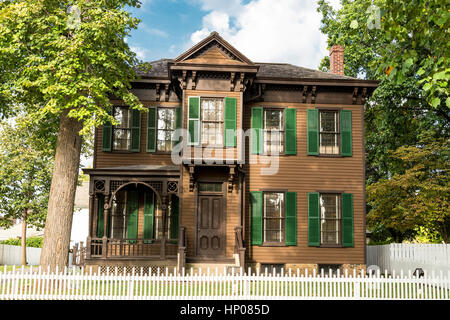 Das Lyon Haus in Lincolns Springfield Nachbarschaft. Stockfoto